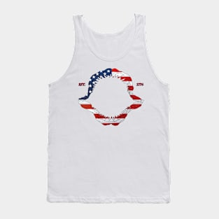 Stars and Stripes Shark jaws Tank Top